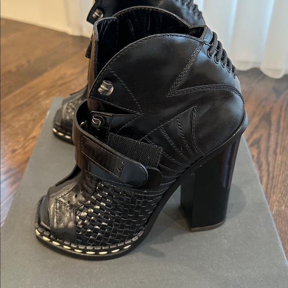 Proenza Schouler Black Open Toe High Heel Booties Size 38 NIB - Picture 8 of 15